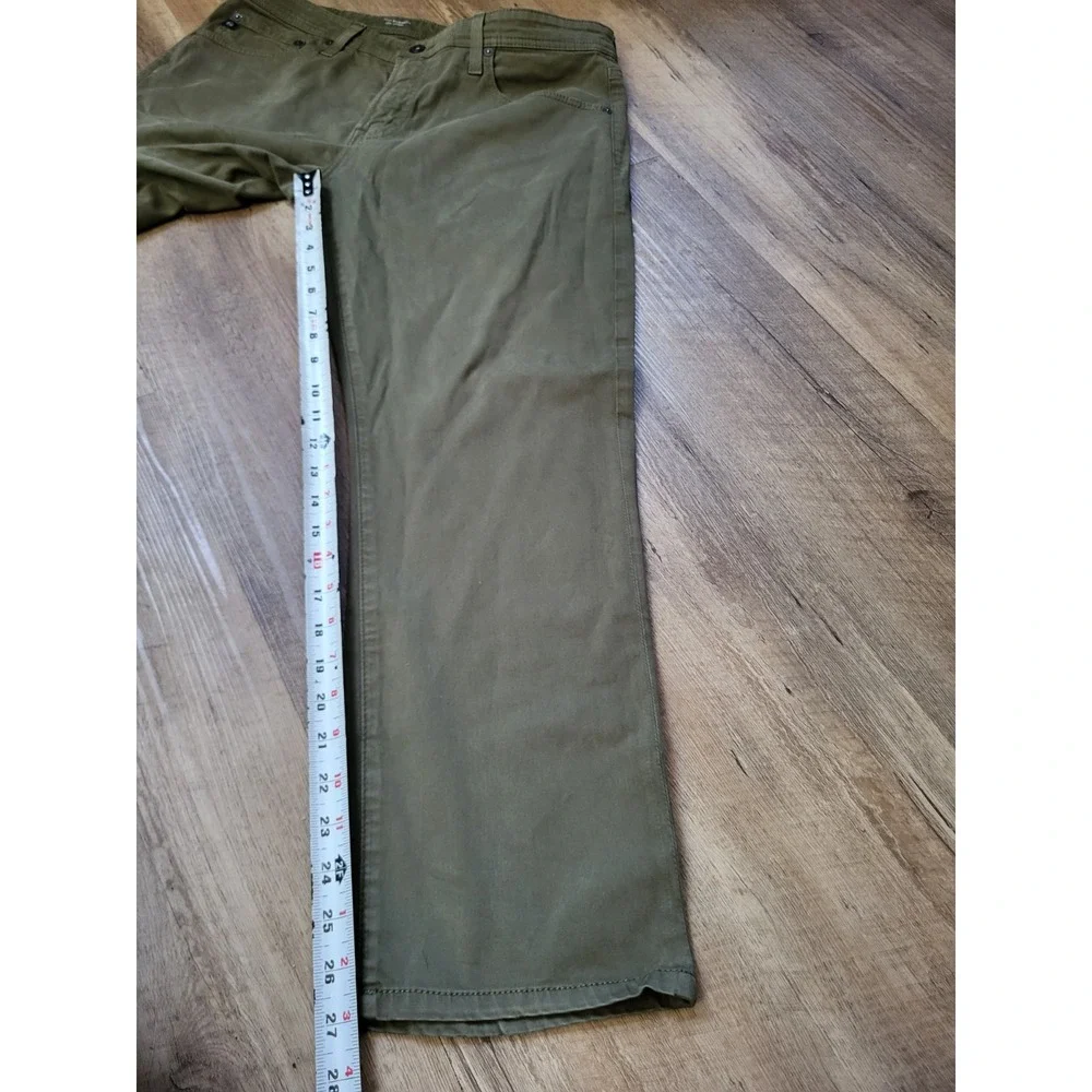 34 X 27! AG Adriano Goldschmied Everett Slim Straight Jeans Men's Green Stretch